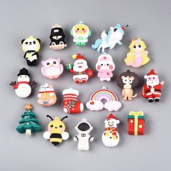 (52) Непрозрачная лаванда Пластиковые подвески из пвх, Различные формы (некоторые могут иметь незначительные дефекты), разноцветные, 37~62x28~59x9~28 мм, отверстие : 2~3 мм