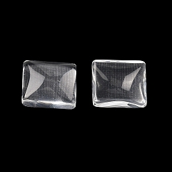 Прозрачный Полупрозрачные квадратных кабошоны, прозрачные, 10x10x4 мм