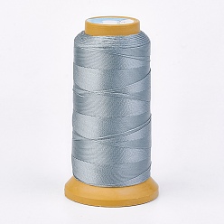 Light Steel Blue Polyester Thread, for Custom Woven Jewelry Making, Light Steel Blue, 1mm, about 230m/roll