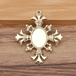 Light Gold Настройки сплава кабошон, ромб, золотой свет, 52x45 мм