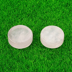 Розовый Кварц Натуральные целебные камни из розового кварца, плоские круглые камни, Карманные пальмовые камни для развития Рейки, 16~18x6~7 мм