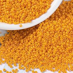 (RR4453) Duracoat Dyed Opaque Light Squash MIYUKI Round Rocailles Beads, Japanese Seed Beads, (RR4453) Duracoat Dyed Opaque Light Squash, 15/0, 1.5mm, Hole: 0.7mm, about 5555pcs/bottle, 10g/bottle