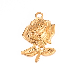 Цветок Шкентели нержавеющей стали, реальный 18 k позолоченный, цветок, 23x15 мм
