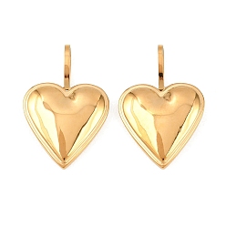 Золотой 304 подвески из нержавеющей стали, шарма сердца, золотые, 30.5x20x3 мм, отверстие : 4x9 мм