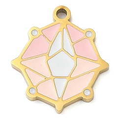 Солнце 304 подвески из нержавеющей стали, с эмалью, золотые, солнце, 17.5x15x1.7 мм, отверстие : 1.4 мм