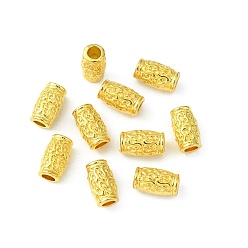 Golden Tibetan Style Zinc Alloy Beads, Lead Free & Cadmium Free, Tube, Golden, 12x7mm, Hole: 3.5mm