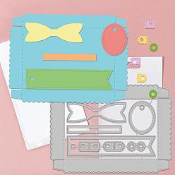 Другие 4 шт 4 стили трафареты для штампов из углеродистой стали, для diy scrapbooking, Фотоальбом, декоративная бумага для тиснения, цвет нержавеющей стали, коробка узор, 98~110x98~146x0.8 мм, 1 шт / стиль