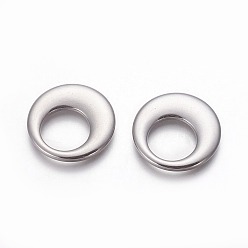 Stainless Steel Color Tarnish Resistant 304 Stainless Steel Linking Rings, Flat Round, Stainless Steel Color, 25.6x3mm, Hole: 14x14mm