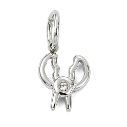 Другие 304 из нержавеющей стали горный хрусталь подвески, цвет нержавеющей стали, ножницы очарование, 12x9x2 мм, отверстие : 5 мм