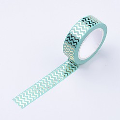 Grün DIY Scrapbook dekorative Papierbänder, Klebebänder, Welle, grün, 15 mm