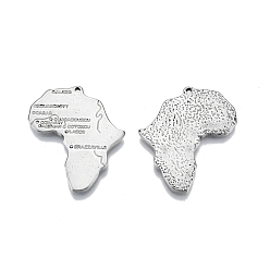 Stainless Steel Color Non-Tarnish 304 Stainless Steel Pendants, Map, Stainless Steel Color, 35x29.5x2mm, Hole: 1.6mm