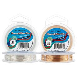 (52) Непрозрачная лаванда 2 рулоны 2 цвета круглая медная проволока для рукоделия, разноцветные, 24 датчик, 0.5 мм, около 30 м / рулон
