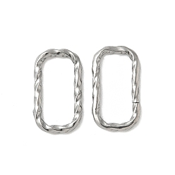 Rectangle 304 витые соединительные кольца из нержавеющей стали, не тускнеет, цвет нержавеющей стали, прямоугольные, 17x10x1.5 мм, внутренний диаметр: 14x6.5 мм
