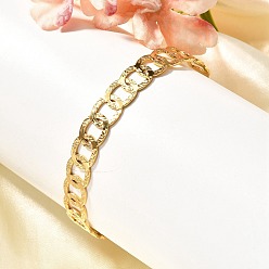 Oval 304 женские браслеты с открытыми манжетами из нержавеющей стали, овальные, внутренний диаметр: 2-1/2x2 дюйм (6.45x5.05 см)