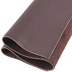 Saddle Brown 1Pc Cowhide Fabric, Craft Supplies, with 1Pc Paper Tube Roll Tubes and Organza Gift Bags, Saddle Brown, 610x310x1mm