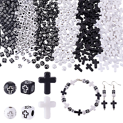 (52) Непрозрачная лаванда 480 шт 6 стили непрозрачные акриловые бусины, разноцветные, 6~16x6~12x4.5~8 мм, 80 шт / стиль