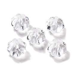 Прозрачный Прозрачные акриловые бусины, цветок, прозрачные, 12x12x8 мм, отверстие : 1.8 мм, Около 714 шт / 500 г