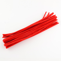 Orange Red 11.8 inch Pipe Cleaners, DIY Chenille Stem Tinsel Garland Craft Wire, Orange Red, 300x5mm