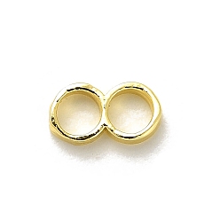 Настоящее золото 18K Покрытие стойки латунные бесконечные многожильные звенья, для изготовления кожаных браслетов, долговечный, без свинца и без кадмия, реальный 18 k позолоченный, 7.5x4x1.5 мм, отверстие : 2.8 мм