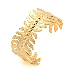 Настоящее золото 18K Ионное покрытие (ip) 304 открытые браслеты-манжеты из нержавеющей стали, лист, реальный 18 k позолоченный, внутренний диаметр: 2-1/2 дюйм (6.2 см), 32 мм