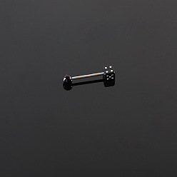 Черный Кости 316l хирургическая нержавеющая сталь с акриловыми кольцами для языка, цвет нержавеющей стали, чёрные, длина стержня: 7/16"(11мм), штифты : 1.6 мм