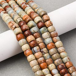 Аква Терра Яшма Натуральные бусины из аква терра яшмы, барабан, 10~11x8~9 мм, отверстие : 0.8 мм, около 44 шт / нитка, 15.24~15.35 дюйм (38.7~39 см)