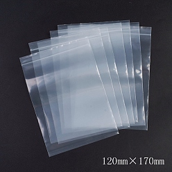 White Plastic Zip Lock Bags, Resealable Packaging Bags, Top Seal, Self Seal Bag, Rectangle, White, 17x12cm, Unilateral Thickness: 3.9 Mil(0.1mm), 100pcs/bag