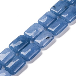 Аквамарин Природные Аквамарин бисер нитей, окрашенные, прямоугольные, 18x13.5x5.5 мм, отверстие : 1.2 мм, около 22 шт / нитка, 15.75 дюйм (40 см)
