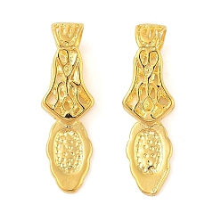 Золотой Стойки покрытие латунь прижимные поручительств, приклеиваемые плоские держатели для изготовления подвесок, без кадмия и без свинца, золотые, 27.5x8.5x7 мм, отверстие : 13.5x5 мм