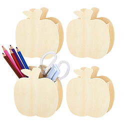 Яблоко Деревянный держатель для ручек, яблоко, 100x45x110 мм