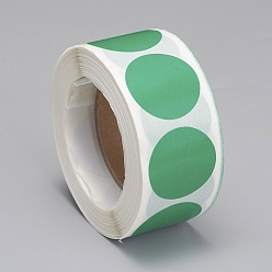 Зеленый Самоклеящиеся наклейки на бумажные этикетки, клейкие этикетки, для праздничного, Hoilday, свадебные подарки, зелёные, наклейка: 25 мм, о 500шт / рулон