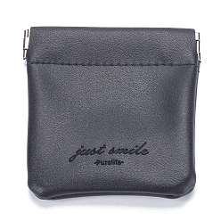 Black PU Imitation Leather Women's Bags, Square, Black, 8x8cm