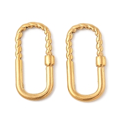 Золотой 304 нержавеющей стали связывающий кольца, текстурированный овал, золотые, 25x12.5x2 мм, внутренний диаметр: 21x7 мм
