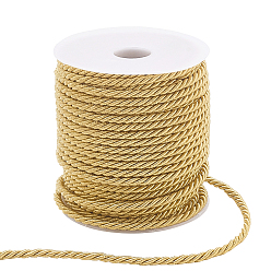 (932FM) Темно-синий аква-матовый с подкладкой 1 рулон 30м 3-слойный полиэфирный витой шнур, Миланский шнур для украшения дома, обивка, занавес, бледно золотарник, 3 мм, около 32.81 ярдов (30 м) / рулон