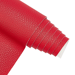 Red Imitation Leather Fabric, for Garment Accessories, Red, 135x30x0.12cm