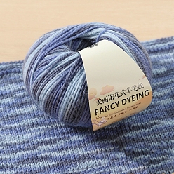 Разноцветный Пряжа шерстяная радужная сегментная окрашенная, нитки для ручного вязания, для детского свитера, шарфа, ткани, рукоделия, ремесла, красочный, 3~5 мм