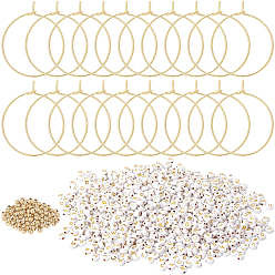 Золотой Набор подвесок из винного бокала, латунные серьги обруча, 304 из нержавеющей стали бусы, Покрытие акриловыми шариками, золотые
