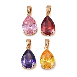 (52) Непрозрачная лаванда Кулон из циркония, слезинки, долговечный, без свинца и без кадмия, разноцветные, 18x10x6 мм, отверстие : 5x3 мм