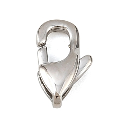 Нержавеющая Сталь Цвет 316 нержавеющая сталь застежка когтя омара, цвет нержавеющей стали, 12x8x4 мм, отверстие : 1.4 мм