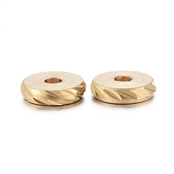 Без Покрытия Spacer бисер латунные, без никеля , плоско-круглые, сырой (без покрытия), 7.7x2 мм, отверстие : 2 мм