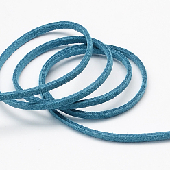Озёрно--синий Шнуры из искусственной замши, искусственная замшевая кружева, Плут синий, 2.7x1.4 мм, около 98.42 ярдов (90 м) / рулон