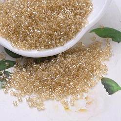 (DB0101) Светлый Дымчатый  Топазовый  Золотой Блеск Бусины miyuki delica, цилиндр, японский бисер, 11/0, (дб 0101) светлый дымчатый топаз золотой блеск, 1.3x1.6 мм, отверстия: 0.8 мм, около 10000 шт / мешок, 50 г / мешок