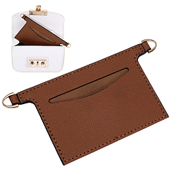 Седло Коричневый Органайзер для сумок из волокна, мини-конверт для сумочки, формирователь формы из высококачественного волокна, аксессуары для сумок, с золотистыми люверсами, прямоугольные, седло коричневый, 71x149x4.5 мм, отверстие : 7x7.5 мм