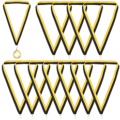 Oro 40Piezas de correas de medalla de poliéster, cintas de cuello de premio, cordones de medalla, con cierres de hierro, oro, 864x22 mm