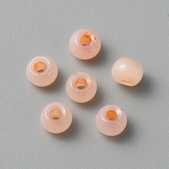 Темно-Оранжевый Бусины лэмпворк , рондель, темно-оранжевый, 4x2.5 мм, отверстие : 1 мм, 150 шт / пакет