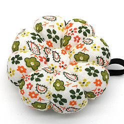 Разноцветный Ремешок на запястье с цветочным узором, подушечки для булавок, подушки для булавок в форме тыквы, для принадлежностей для вышивания крестиком, красочный, 90 мм