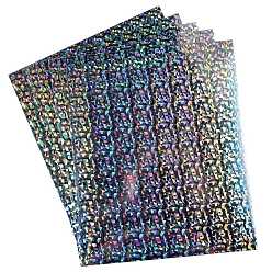 Silver Transfer Vinyl Sheets, Iron On Vinyl for T-Shirt, for Clothes Fabric Decoration, Rectangle, Silver, 30.7x25.3x0.01cm, 5 sheets