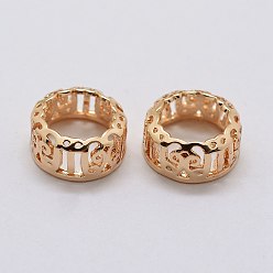 Light Gold Brass Sew on Prong Settings, Filigree Open Back Claw Settings for Pointed Back Rhinestone, Flat Round, Light Gold, Tray: 10mm, 12.5x5.5mm
