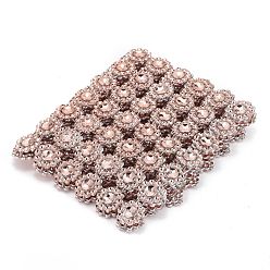 Dark Salmon 6 Rows Plastic Diamond Mesh Wrap Roll, Rhinestone Crystal Ribbon, for DIY Wedding Party Favors Decorations Craft, Dark Salmon, 97x2mm