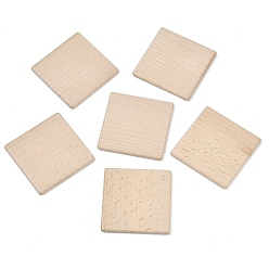 Мокасин Листы буковой древесины, незаконченная древесина, квадратный, розовые, 69.5~70x69.5~70x6 мм